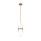 Z-Lite Cayden Pendant, 1-Light, 6.5 In.W x 16.75 In.H, Modern Gold/Clear + Etched Opal 1946P-ROD-MGLD - alternate 4